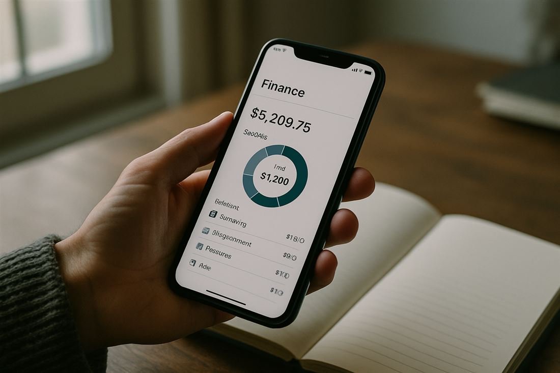 App de finanzas personales en el móvil