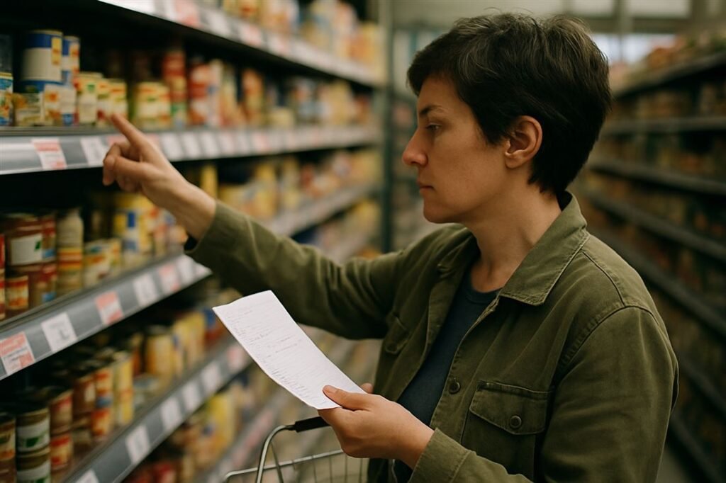 Comparando precios en el supermercado