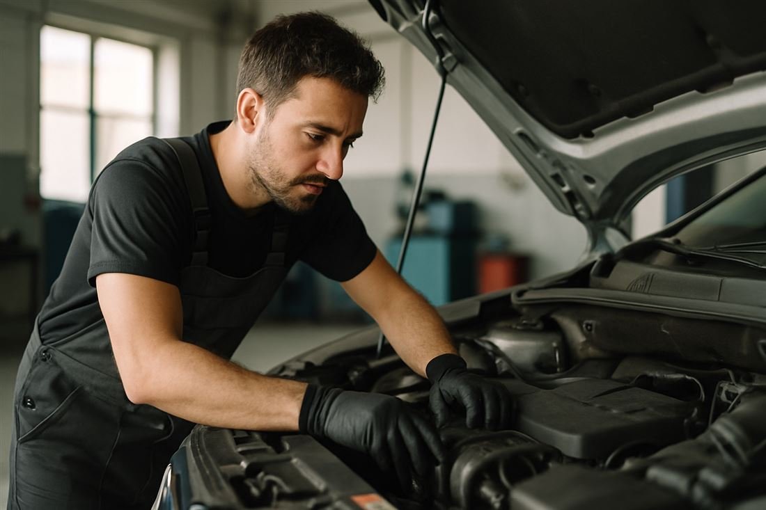 Mantenimiento del coche en el taller