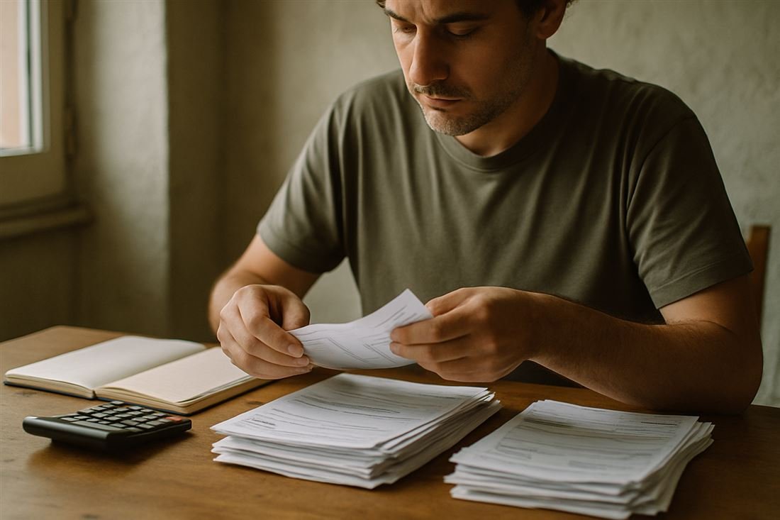 Organizando facturas para planificar el pago de deudas