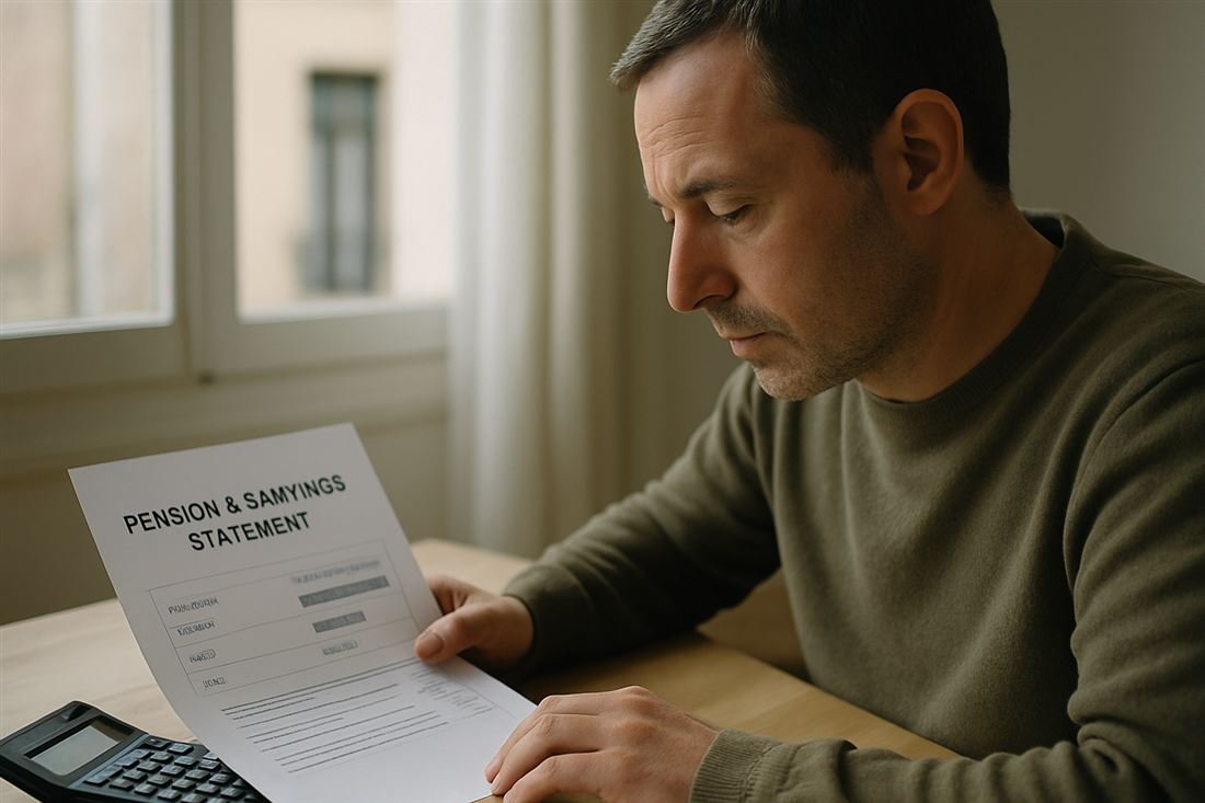 Revisando un plan de ahorro con calculadora