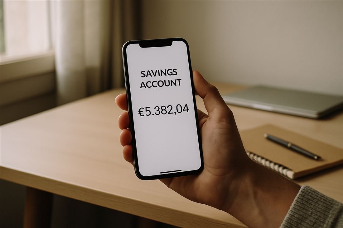 Consultando el saldo de ahorro en el móvil